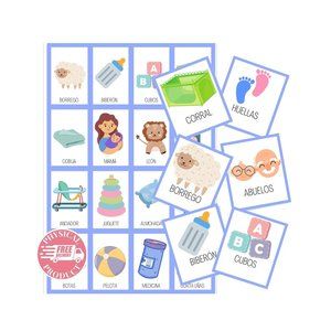 Baby Shower Games - 50 Boards Boy - Baby Gender Reveal Games - Party Gifts I